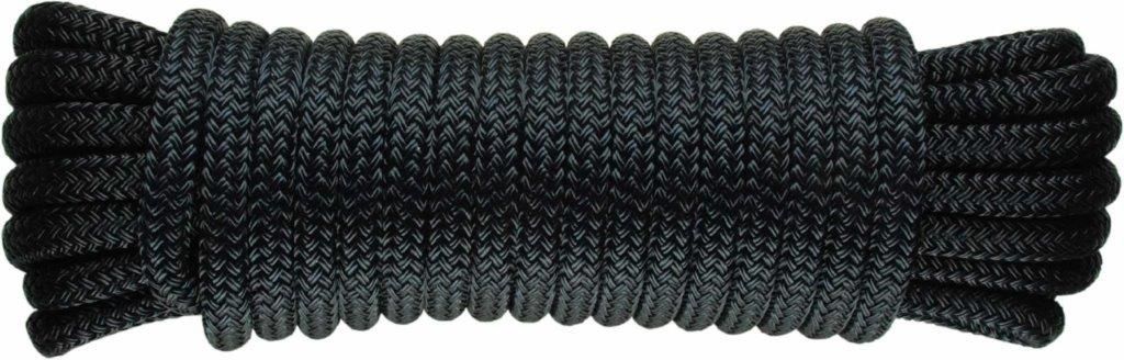 U-Rope Landvast Deluxe 16 mm x 15 m met 40 cm oogsplits zwart