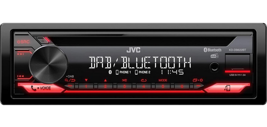 JVC KD-DB622BTT9 autoradio met DAB+en CD-speler