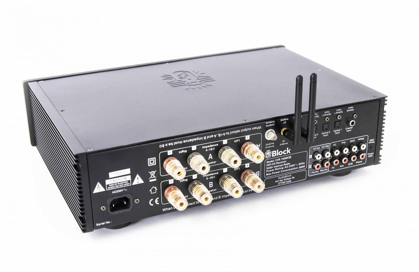 Block Audio CVR-100+ MKIII black met Cd-speler en internet radio ingebouwd