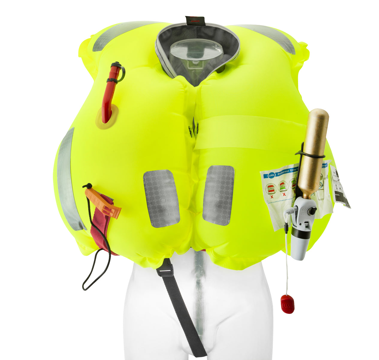 Besto comfort fit Pro 300N MH automatisch reddingsvest met harnas antraciet/zwart