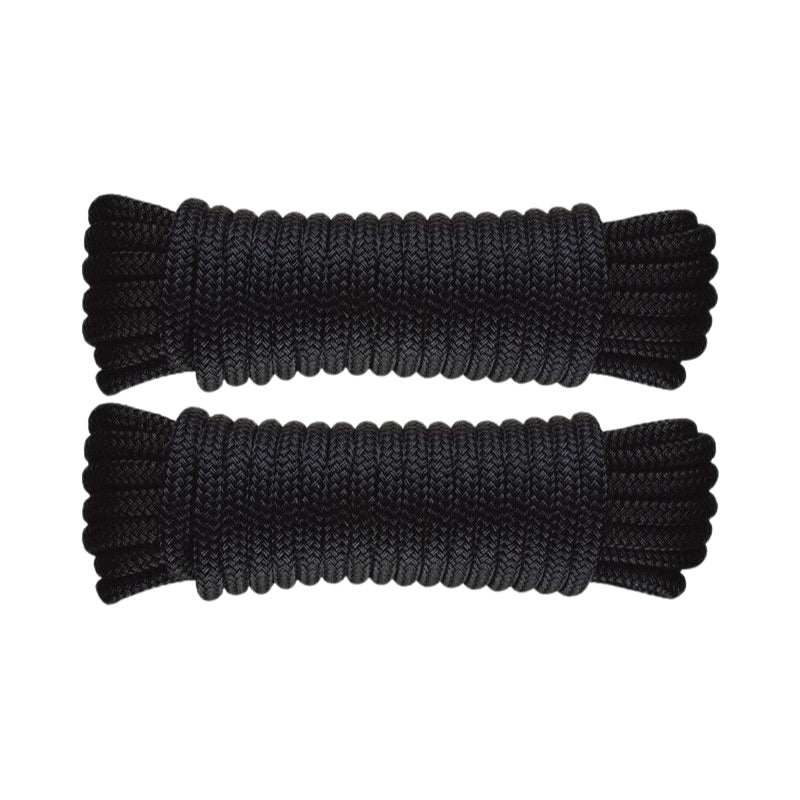 U-Rope Landvast Royaal 10 mm x 6 m met 20 cm oogsplits zwart (2 stuks)
