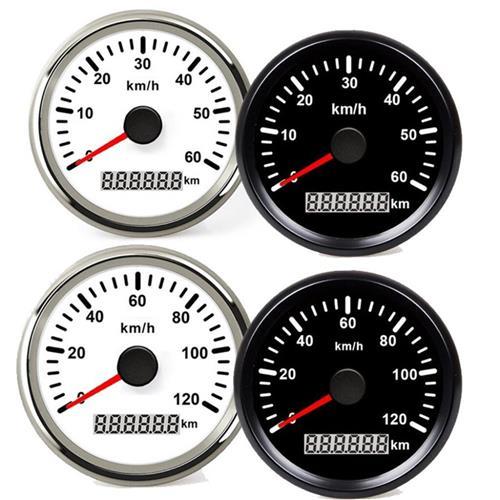 Hollex GPS Snelheidsmeter analoog 0-120km/h 12/24 Volt zwart