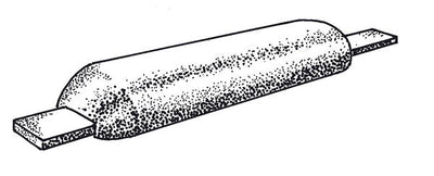 Plastimo Anode 2,2 kg Half-ei met strip 200x70x25 mm