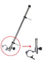 Marinetech Vlaggenstok RVS A2 45.5 cm met knop en railing bevestiging 22 mm