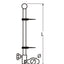 Marinetech Vlaggenstok RVS A2 45.5 cm met knop en railing bevestiging 22 mm