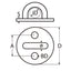 Marinetech Dekoog Rond 8mm met ronde grondplaat 50mm