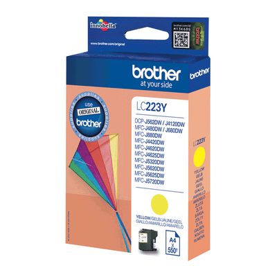 Brother LC-223Y Cartridge geschikt tot max 550 pagina´s