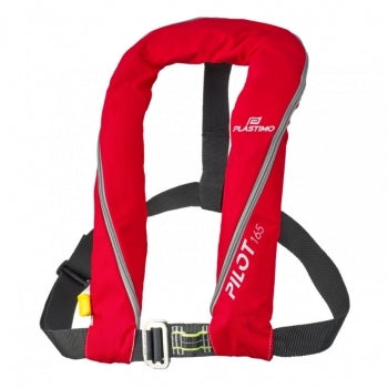 Plastimo Pilot 165N II automatisch reddingsvest met harnas rood