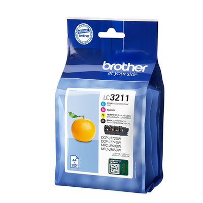 Brother LC-3211VAL Voordeelpak 1x LC3211bk, 1x 3211C, 1x 3211M, 1x 3211Y