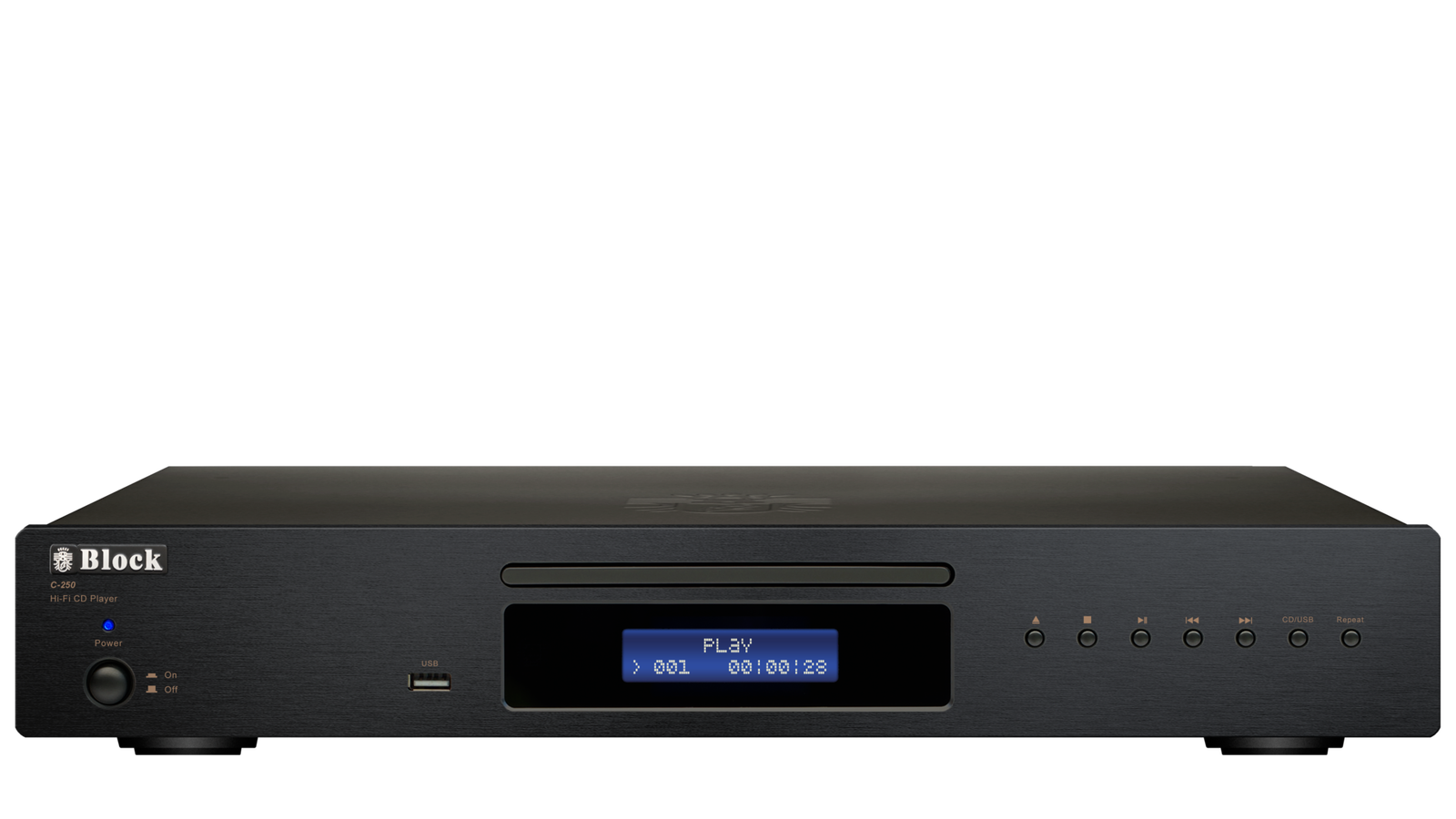 Block Audio C-250 Black met USB ingang,optionele ab gaat via de versterker V-250