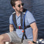 Besto Comfort fit 180N MH automatisch reddingsvest met harnas zwart/blauw