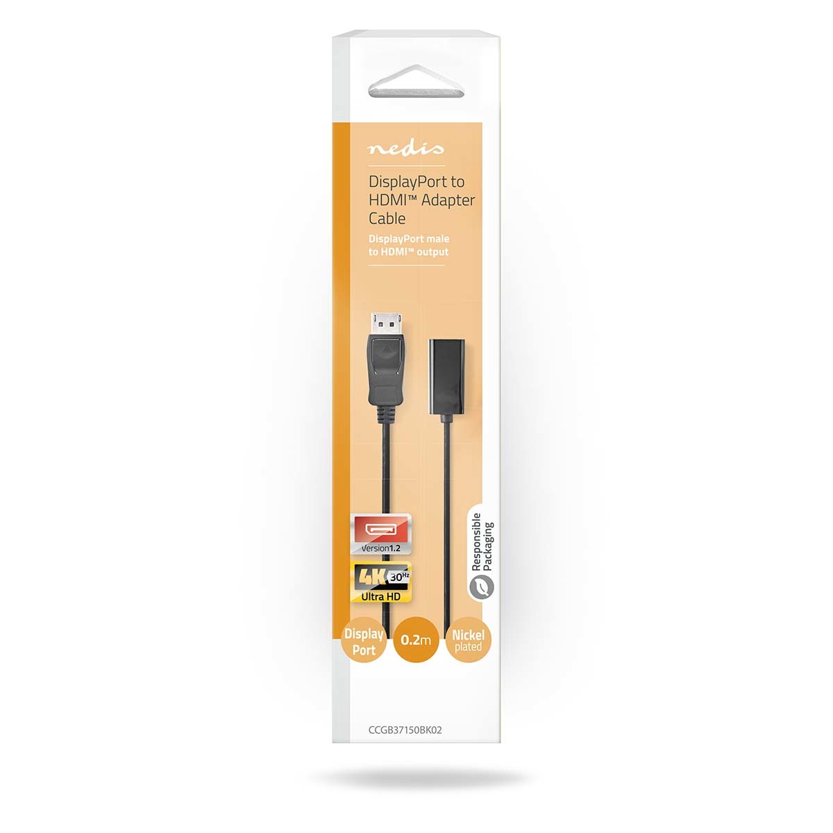 Nedis DisplayPort kabel van DisplayPort Male naar HDMI output Female