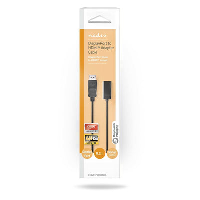 Nedis DisplayPort kabel van DisplayPort Male naar HDMI output Female