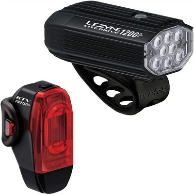 Lezyne Lite Drive 1200+ met KTV Drive Pro+ set