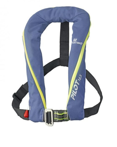 Plastimo Pilot 165N II automatisch reddingsvest met harnas blauw