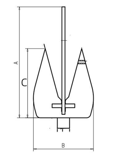 Hollex Bay 8.0 kg anker staal (gegalvaniseerd)