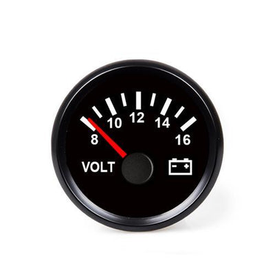 Hollex Voltmeter 12 Volt zwart