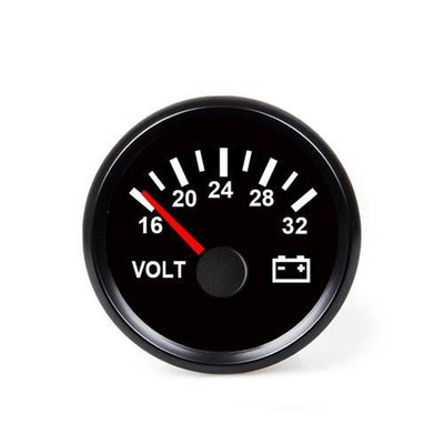 Hollex Voltmeter 24 Volt zwart