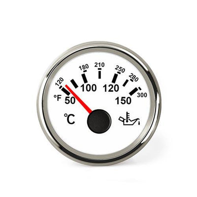Hollex Olietemperatuurmeter 12/24 Volt 50-150°C wit